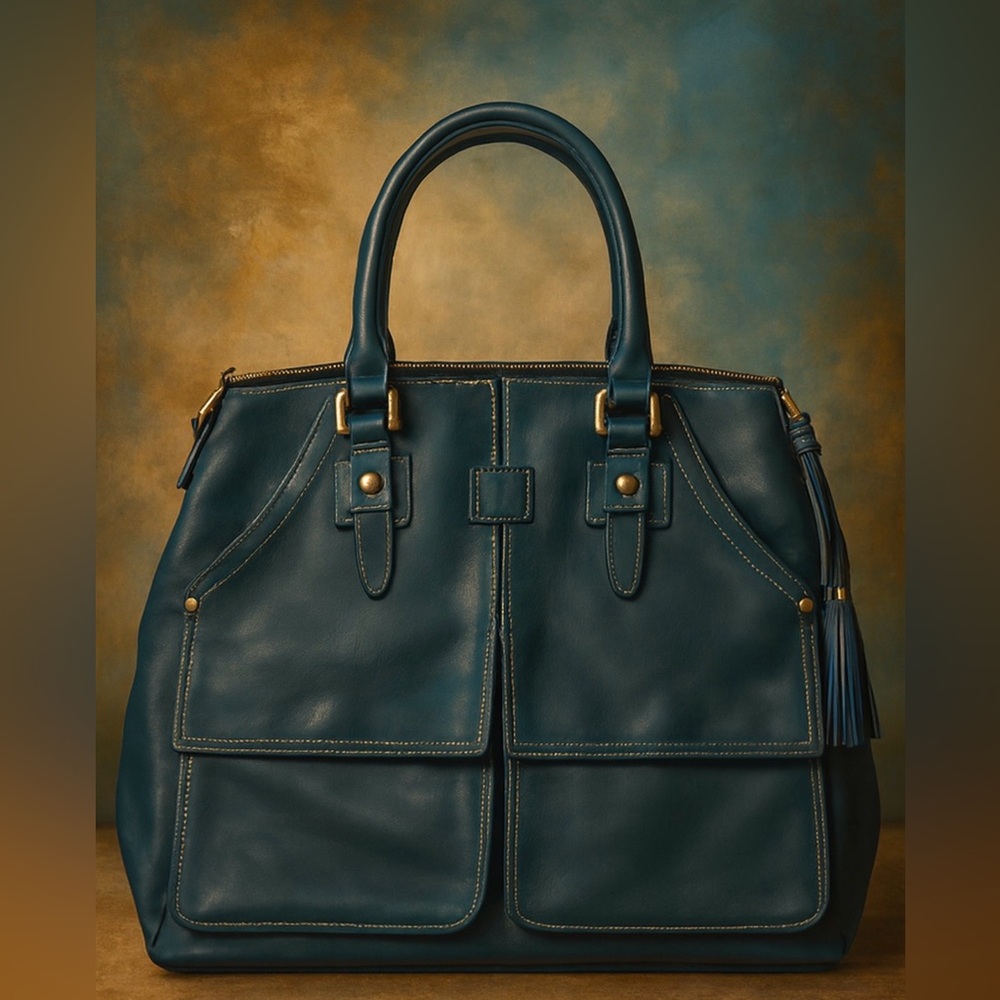 Dooney and Bourke Florentine Clayton Satchel in Navy